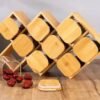 bamboo wood spice rack