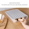 3-row Kitchen Clear Stacked Auto Scrolling Egg Holder Storage Box