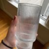 Ribbed ice tea glass