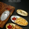 Stainless steel snack plate