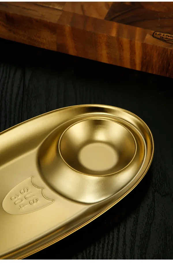 Stainless steel snack plate