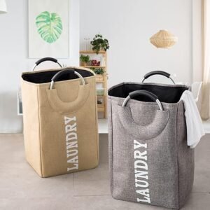 Large Laundry Basket Bag with Metal Handle